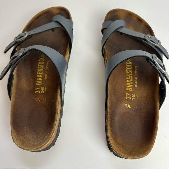 Birkenstock Mayari Metallic Blue Sandals Women's Size 6 or Men's Size 4 Shoes 37 - Picture 11 of 12